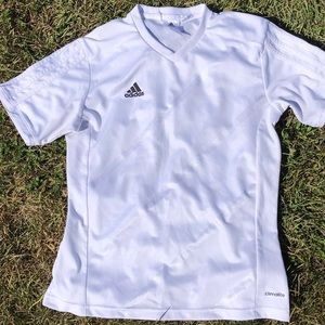 Adidas white dri-fit soccer jersey women’s size S